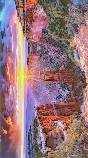 Sunrise Canyon Print