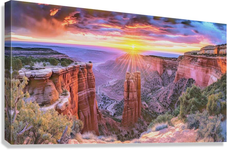Sunrise Canyon Canvas Print